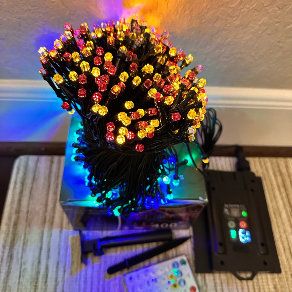 Solar String Lights 139ft Multicolors with Remote Control